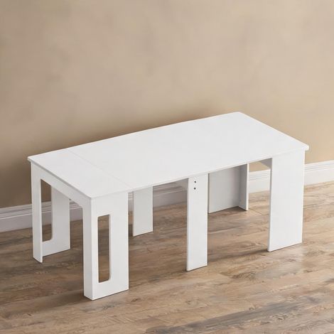 Table de salle à manger pliable blanc 180 x 85 x 75 cm (1/5)