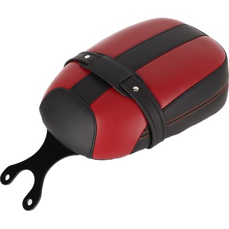 Sellerie passager arrière en cuir synthétique coussin de dos confortable selle rembourrage remplacement pour Indian Scout Sixty 2016-2022 Noir Rouge (1/5)