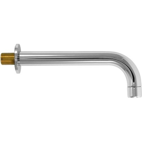 Bec de lavabo mural L chrome 200 mm 1/2" M Tecom (1/2)