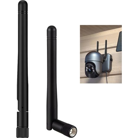 2 Pieces WiFi Antenna Bi Band 2.4GHz 5GHz 5.8GHz 3dBi MIMO RP SMA Male Omnidirectional for IP Camera Router Network Card PCIE FPV Drone Video Receiver DVR Backup Camera Wireless Security (1/5)