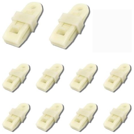 10er-Set Planenklammern, elastische Spannvorrichtung, Planenklammern, Planenverschluss, Planenspanner, Planenklammer, robuster und verstellbarer Verriegelungsgriff für Planen und Schattennetze (10 (1/4)
