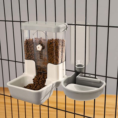 Distributeur automatique de nourriture et abreuvoir suspendu pour cage, gamelle et fontaine pour petit animal, lapin, chat, chien