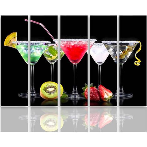 Tableau boissons et fruits 2 - 150 x 100 cm