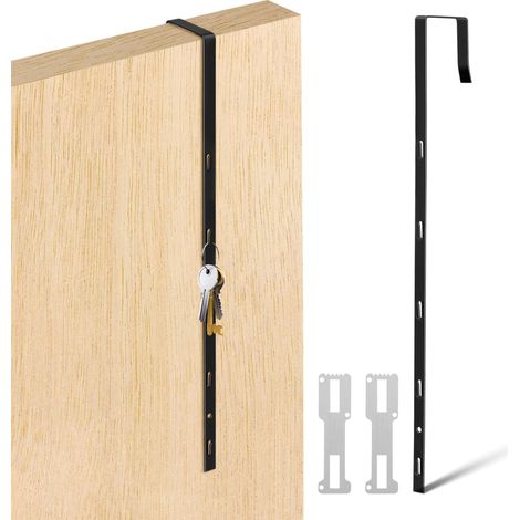 Set of 2 Adjustable Metal Door Mirror Hooks Hanging Bracket 5 Hooks Space Saving for Clothes and Accessories Quick Installation for Small Spaces (1/5)