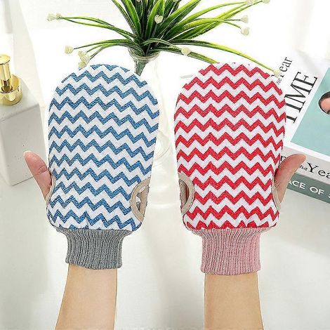 Gants de bain exfoliants, 2 pièces Gants exfoliants Gants de gommage corporel Gants de lavage corporel Gants de douche pour douche Spa Massage Gommage corporel Nettoyage en profondeur (23. (1/5)