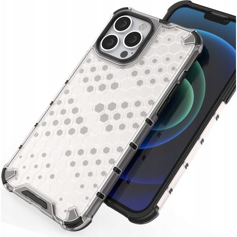 Custodia protettiva a nido d'ape con cornice in gel trasparente per iPhone 13 Pro (1/5)