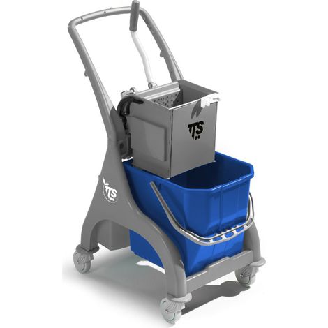 Carrello professionale per le pulizie Nick grigio 25 lt con strizzatore O-Key e maniglia U