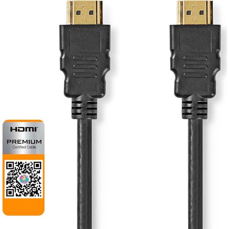 CVGL34050BK10 Premium Câble HDMI haute vitesse avec ethernet , HDMI Connecteur , HDMI Connecteur , 4K@60Hz , 18 Gbps , 1.00 m , Rond , PVC , Noir , Label (1/4)