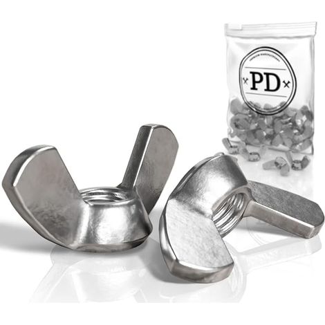 Wing Nut M8 Wing Nuts Stainless Steel A2 V2A Stainless Steel for Screws and Threaded Bolts Universal Purpose Metal Wing Nuts (1/5)