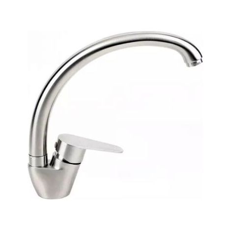 Miscelatore rubinetto monocomando per lavabo cucina canna alta satinato 79827
