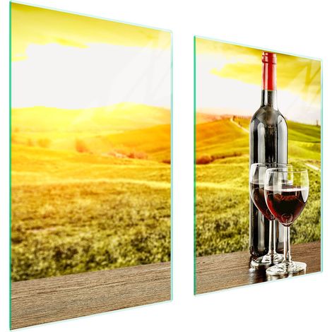 PIASTRA PROTETTIVA IN VETRO PER CUCINA 65x52 VINO (1/5)
