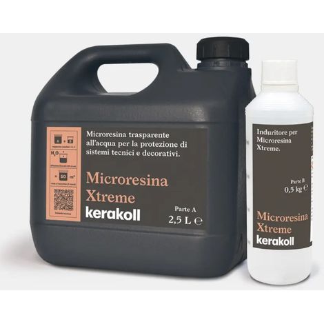 Microresina xtreme microresina trasparente all'acqua 1+0,2l