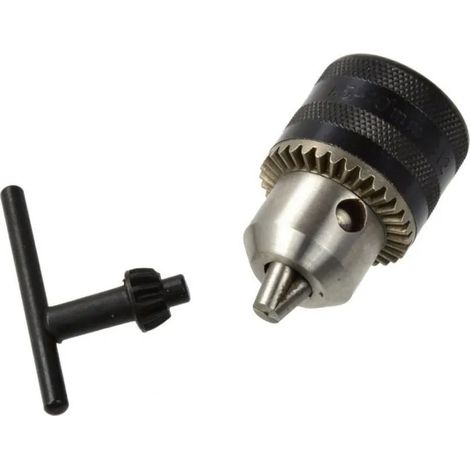Mandril de taladro geko drill chuck B12 1,5-10 mm con llave (1/3)