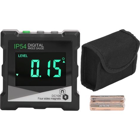 Niveau électronique numérique LCD rétroéclairé IP54 - Inclinomètre digital 4x90° pour mesure d'angle précis. (1/5)