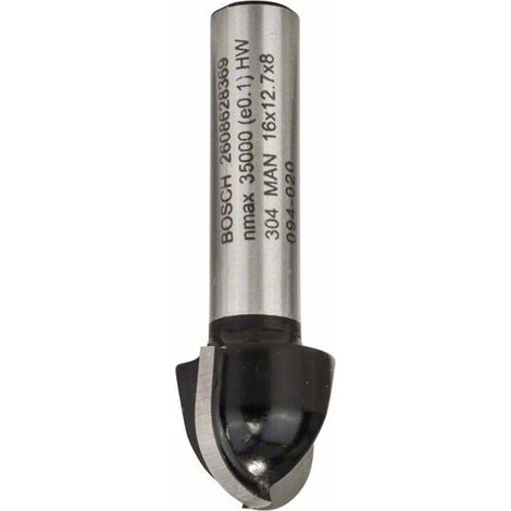Bosch Accessories 2608628369 Hohlkehlfräser Hartmetall Länge 45 mm Produktabmessung, Ø 16 mm Scha
