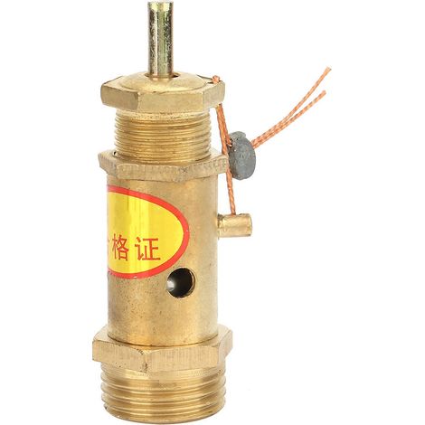 Soupape de sécurité G1/2 en laiton pour compresseur d'air, chaudière et générateur de vapeur (10 kg)
