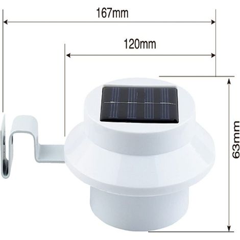 Lot de 3 lampes solaires murales extérieur, éclairage décoratif jardin clôture couloir, pour intérieur et extérieur, IP65 étanche (1/5)