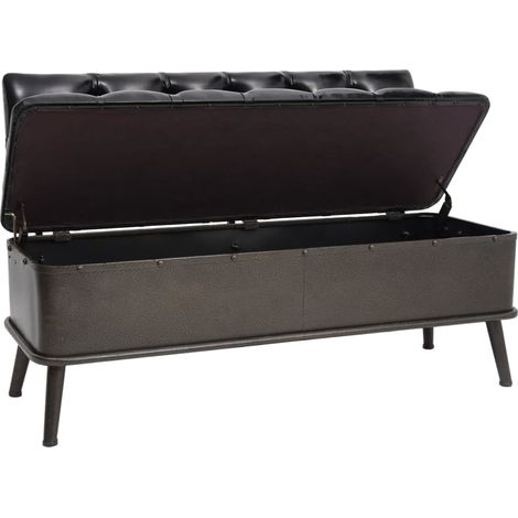 Maison Exclusive - Cassapanca con Schienale 110 cm Nera in Similpelle