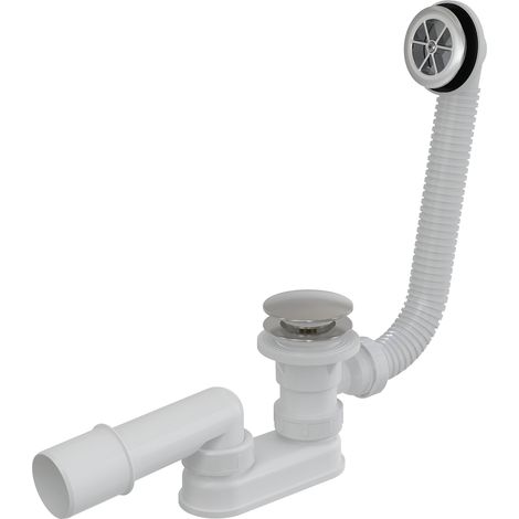 Alcadrain ensemble de vidange CLICK/CLACK pour baignoires avec trop-plein, métal (1/3)
