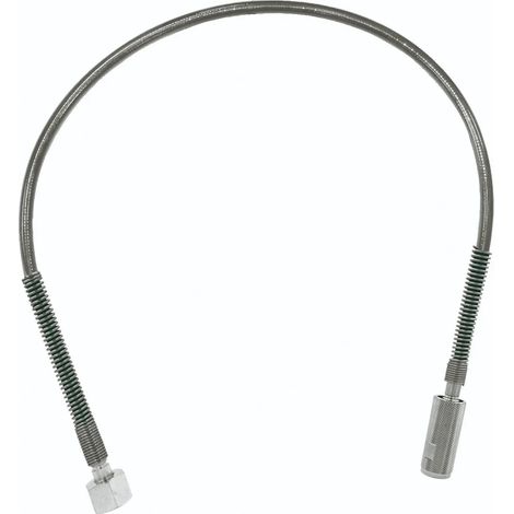 Tubo alta pressione - CO2 per montaggio a parete - 1m - esagonale e dado zigrinato a serraggio manuale (1/2)
