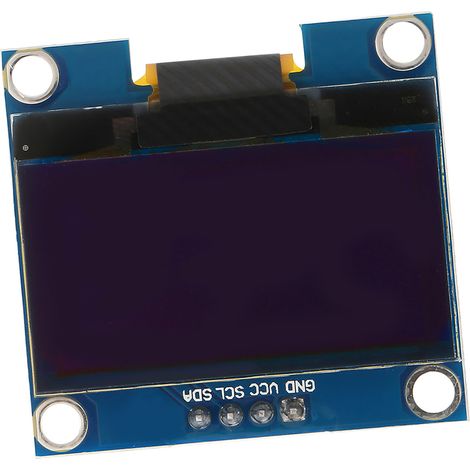module d'affichage OLED 1,3 pouce, communication I2C, résolution 128 x 64, texte blanc. (1/5)