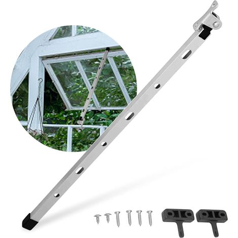 Barre d'ouvre-fenêtre à Effet de Serre, Kit Manuel de séjour de fenêtre de Serre en Aluminium pour Évents de Toit dans Les Greniers, Les Garages ou Les Salles D’Outils (1/5)