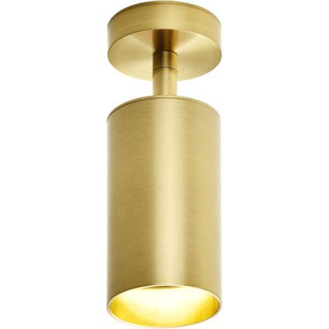 Plafonnier moderne de couleur or, angle réglable, avec ampoule GU10. (1/5)