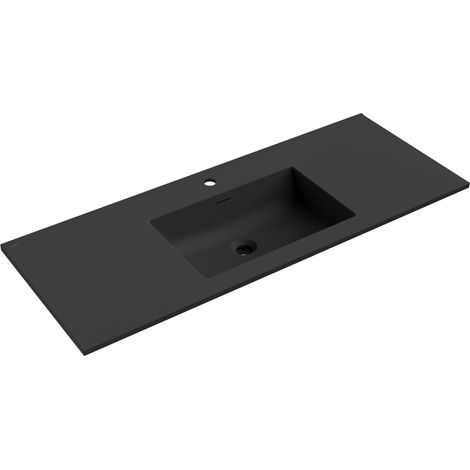 Mexen Otis lavabo encastré 121 x 46,5 cm, noir mat - 25181271 (1/3)