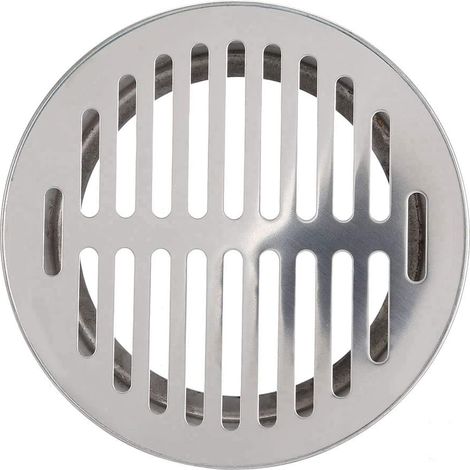 Grille de Douche Ronde de Drain de Plancher de Balcon d'acier Inoxydable pour Le Tuyau de Vidange Extérieur, Le Tuyau D'échappement, Le Toit (160 Bouche Plate) (1/5)