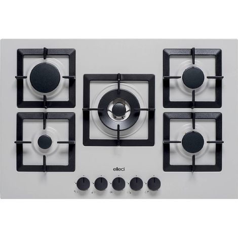 Piani cottura da incasso elleci Plano 75 TCC 5 fuochi Metaltek 79 Grigio Aluminium PMSP75179CS (1/5)