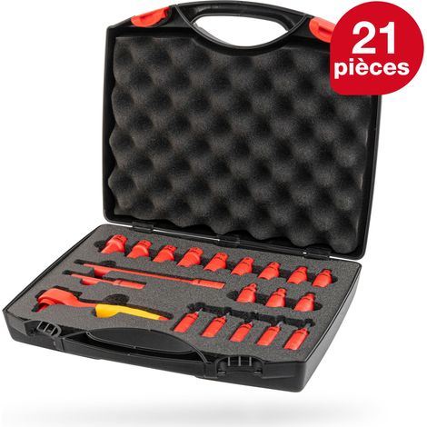 Wiha Jeu de clés à cliquet isolées 1/4" 21 pièces dans un coffret (43025) (1/5)