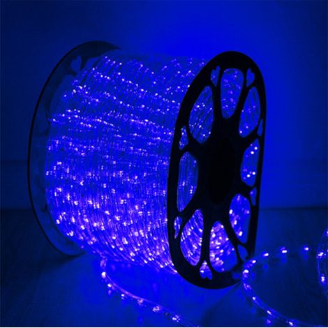 Chaîne lumineuse extérieure imperméable à l'eau LED Festival décoration néon - bleu - (24 lumières) 100m - avec prise normalement brillante