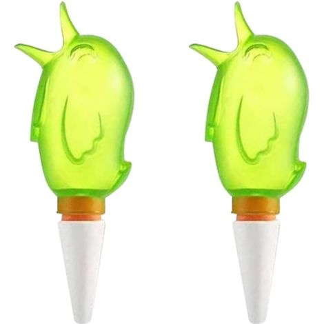 Juego de 2 globos de riego para plantas, bombillas de riego por goteo automático, aspersor con forma de pájaro, dispositivo de riego automático para plantas y flores de interior. (1/5)