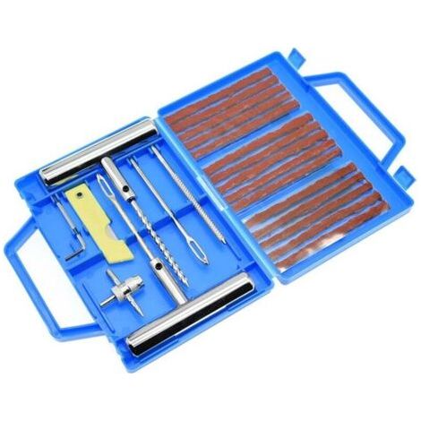Kit de réparation de pneus 22 pièces – Outils professionnels pour voiture, moto, camion, VTT, tracteur, camping-car, SUV et 4x4 – Réparation rapide et durable sur place (1/5)