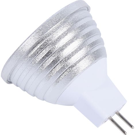 Ampoule LED RGB 3W 16 couleurs à changement de couleur avec télécommande, basse tension 12V-24V, culot MR16. (1/5)
