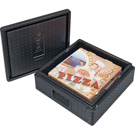 BRB Pizza Thermobox/Isobox mit Deckel, Inhalt 12 Liter, LxBxH 410x410x165 mm (1/3)