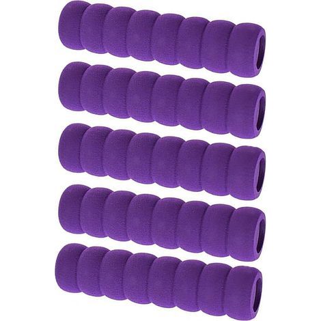 Lote de 5 fundas protectoras de espuma suave para manijas de puerta, antiestáticas y anticolisión, color violeta (1/5)