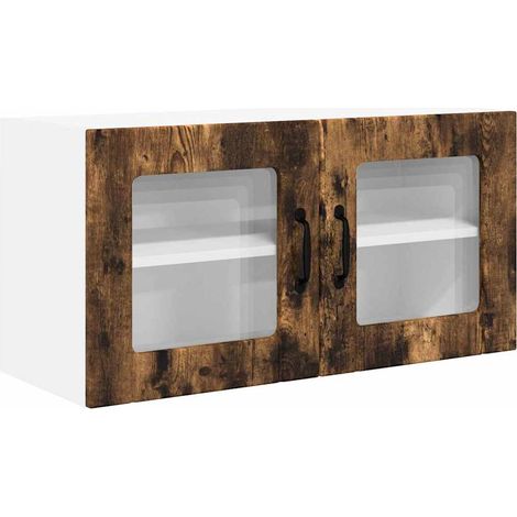 Meuble mural de cuisine,Armoire de cuisine avec étagère Chêne fumé 80 x 31 x 40 cm CFW62188 (1/5)