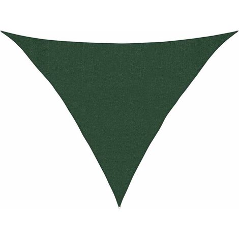 vidaXL Toldo de vela verde oscuro HDPE 160 g/m² 3x3x4,2 m (1/2)