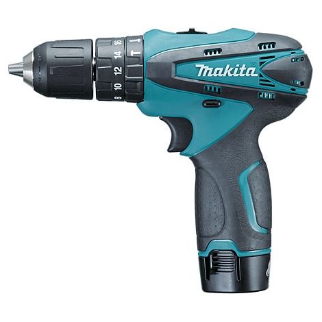 Makita - 10,8V AKU trapano a percussione, 2x batteria Li-ion 1,3 Ah, caricabatterie HP330DWE (1/4)
