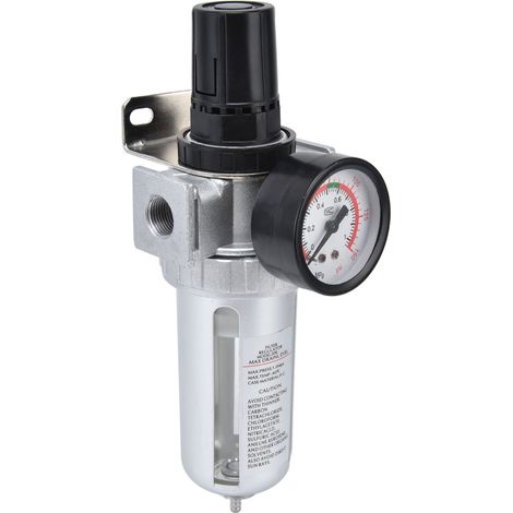 Druckluftfilter mit Druckregler und Manometer, Wasserabscheider für SFR300 Kompressor, Komplettset. (1/5)