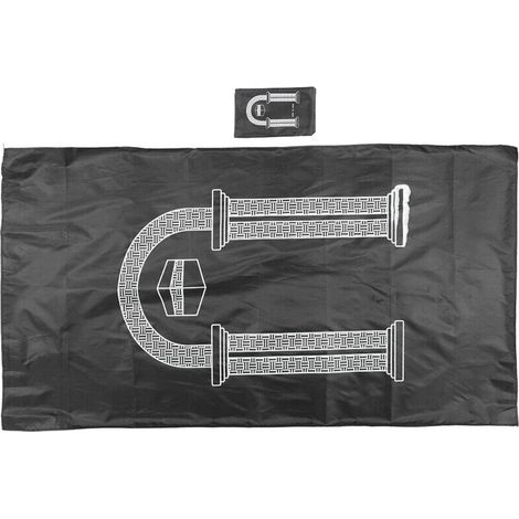 Tapis de Prière Musulman Portable Imperméable, Couverture Rectangulaire pour Salon Maison Noir (1/5)
