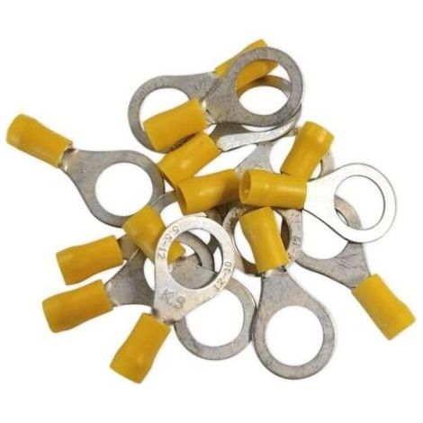 Cosses electriques a oeil de 12 jaunes sachet de 25 cosses (1/5)
