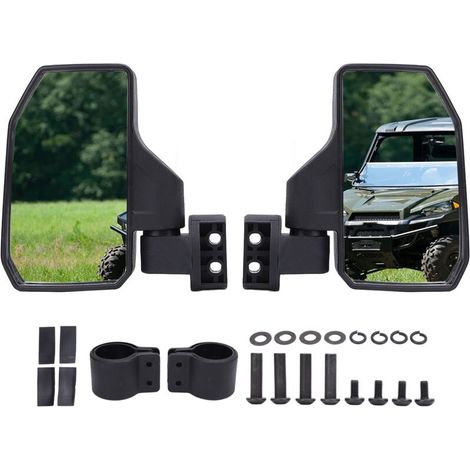Miroir Latéral Pliable UTV, Verre Clair Haute Visibilité, Compatible Polaris RZR XP Turbo Pro 900 (1/4)