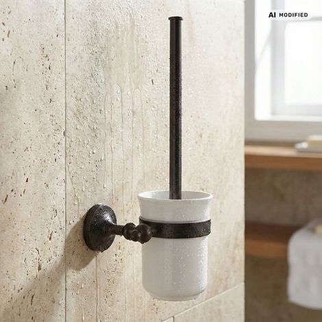PaulGurkes WC-Bürste Nostalgie Schwarz Kupfer Bad-Accessoires B-Ware (1/3)