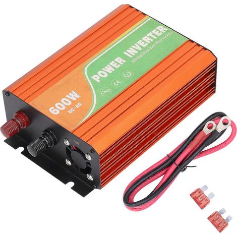 600-W-Sinus-Wechselrichter, Gehäuse aus Aluminiumlegierung, Hochfrequenz-Gleichstrom-Wechselstrom-Wandler für Auto, Wohnmobil und Transporter (1/5)