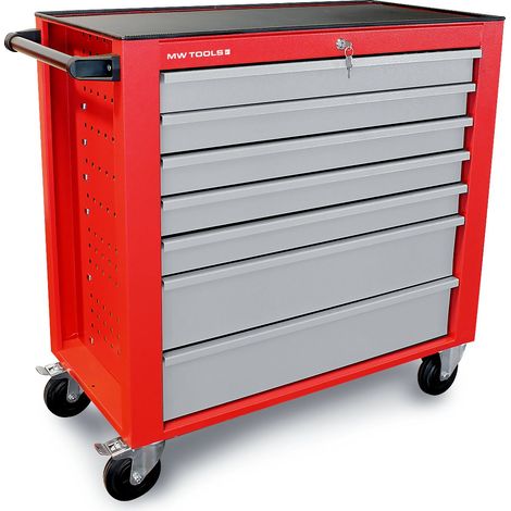Mw Tools – Servante d'atelier roulante 7 tiroirs 940 mm – Acier soudé verrouillable – Roues Ø125 mm – Charge max 40 kg – GW207 (1/5)
