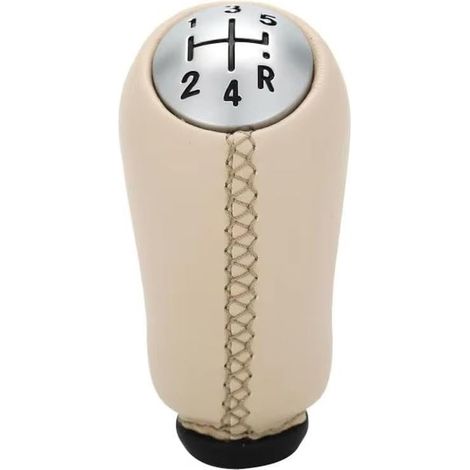 Compatible avec le levier de vitesses Renault Clio. Pommeau de levier de vitesses beige mat personnalisé. Accessoires pour pommeaux de levier de vitesses manuels. Pièces automobiles.