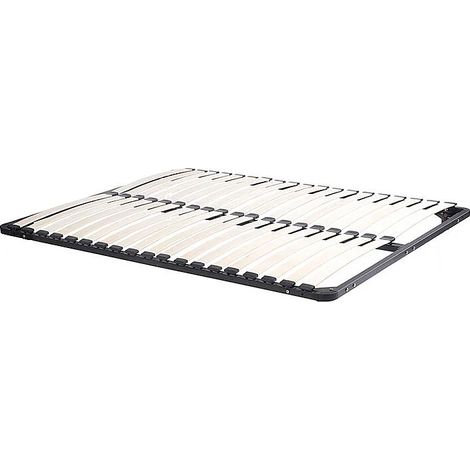 Rete a doghe 140 x 190 cm -2x19 doghe - smontato senza piedi - Nero - KALISTA di YSMÉE