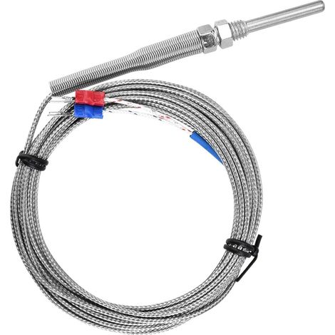 Thermocouple de type K, filetage M8 Thermocouple de type K, sonde de 30 mm, fil de capteur de température 0-400 Measurement pour la mesure de la température(4m) (1/5)